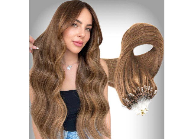 Extensii Microring Russian Hair #8 Blond Aluna